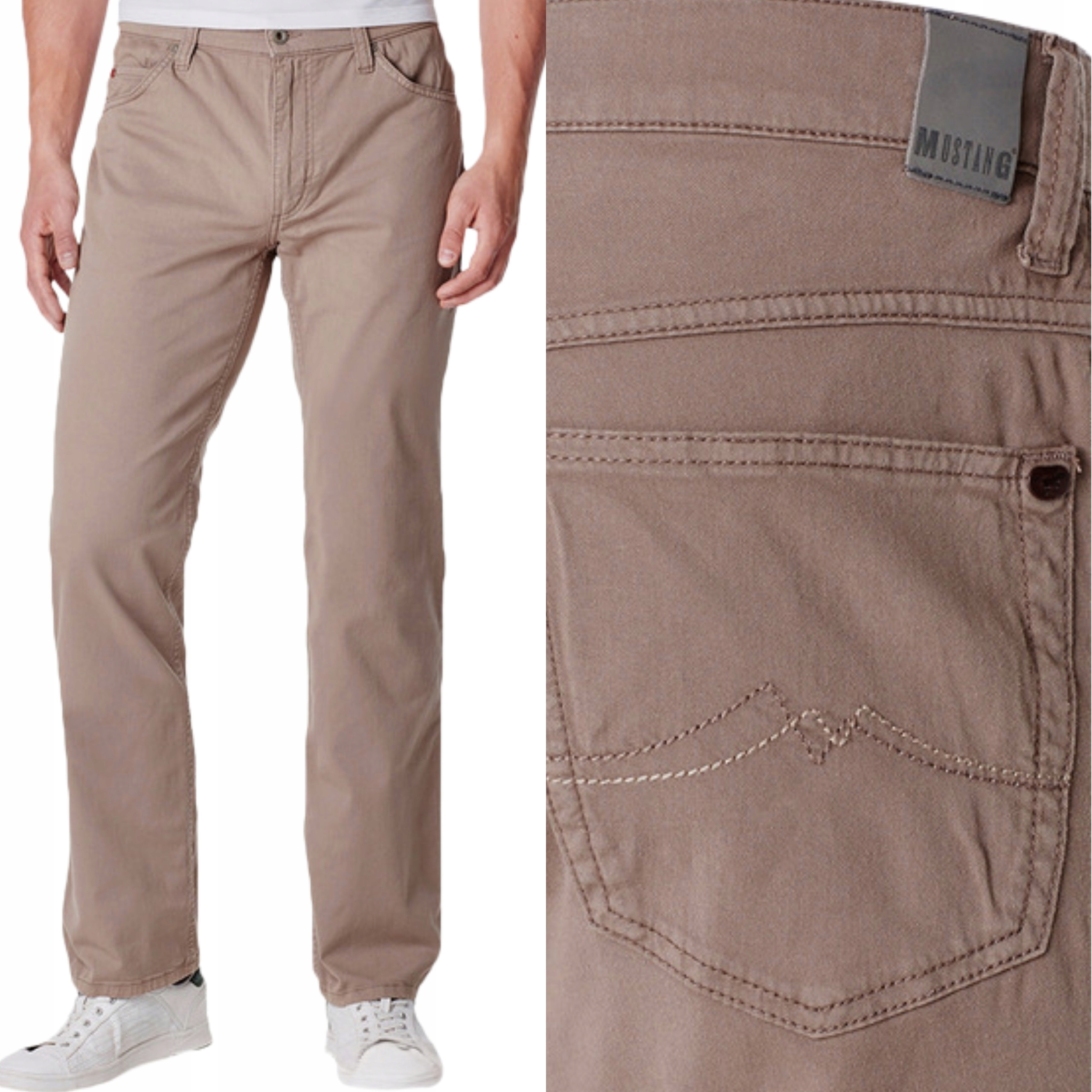 Mustang kalhoty straight 184 beige Tramper W38 L32
