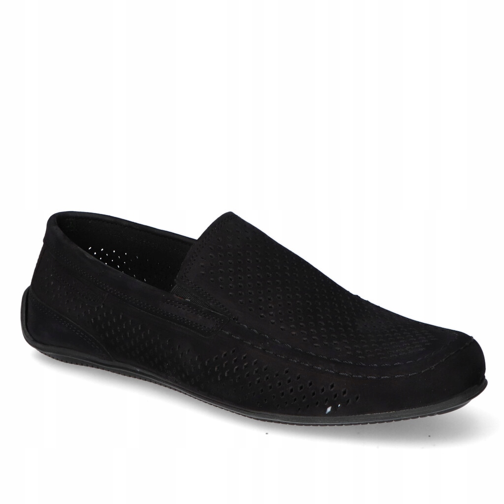 Mokasíny Polbut 2105P-NA/10 Černý nubuk 41