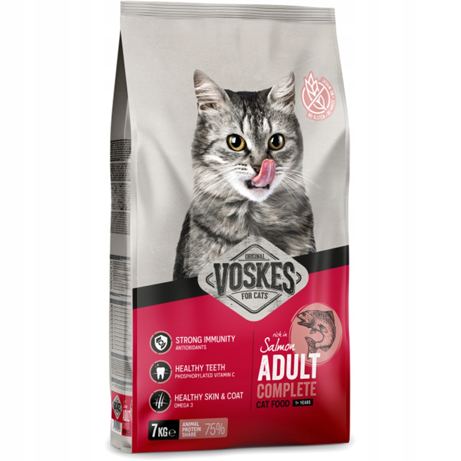 Krmivo Pro Dospělé Kočky Voskes Adult Losos 7KG Zdravá Výživa Kočky