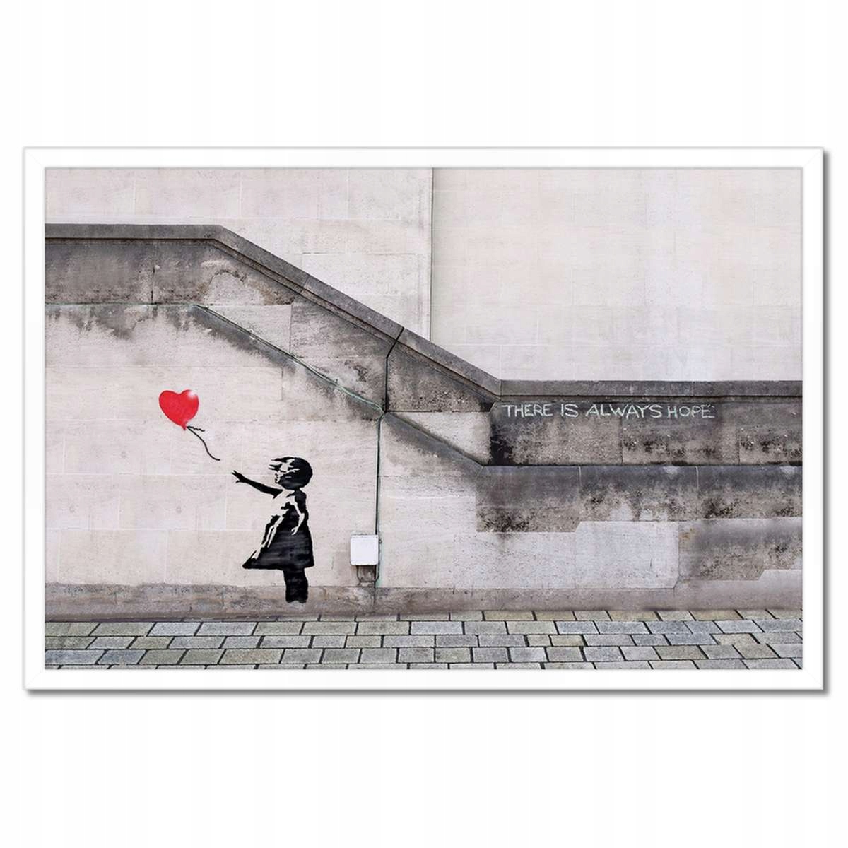 Plakáty v rámu 60x40 Banksy Dívka Balónek