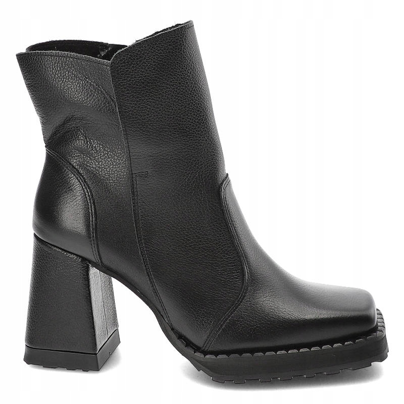 Czarne Botki Exquisite Modne Skórzane Buty Oryginalne opakowanie producenta pudełko