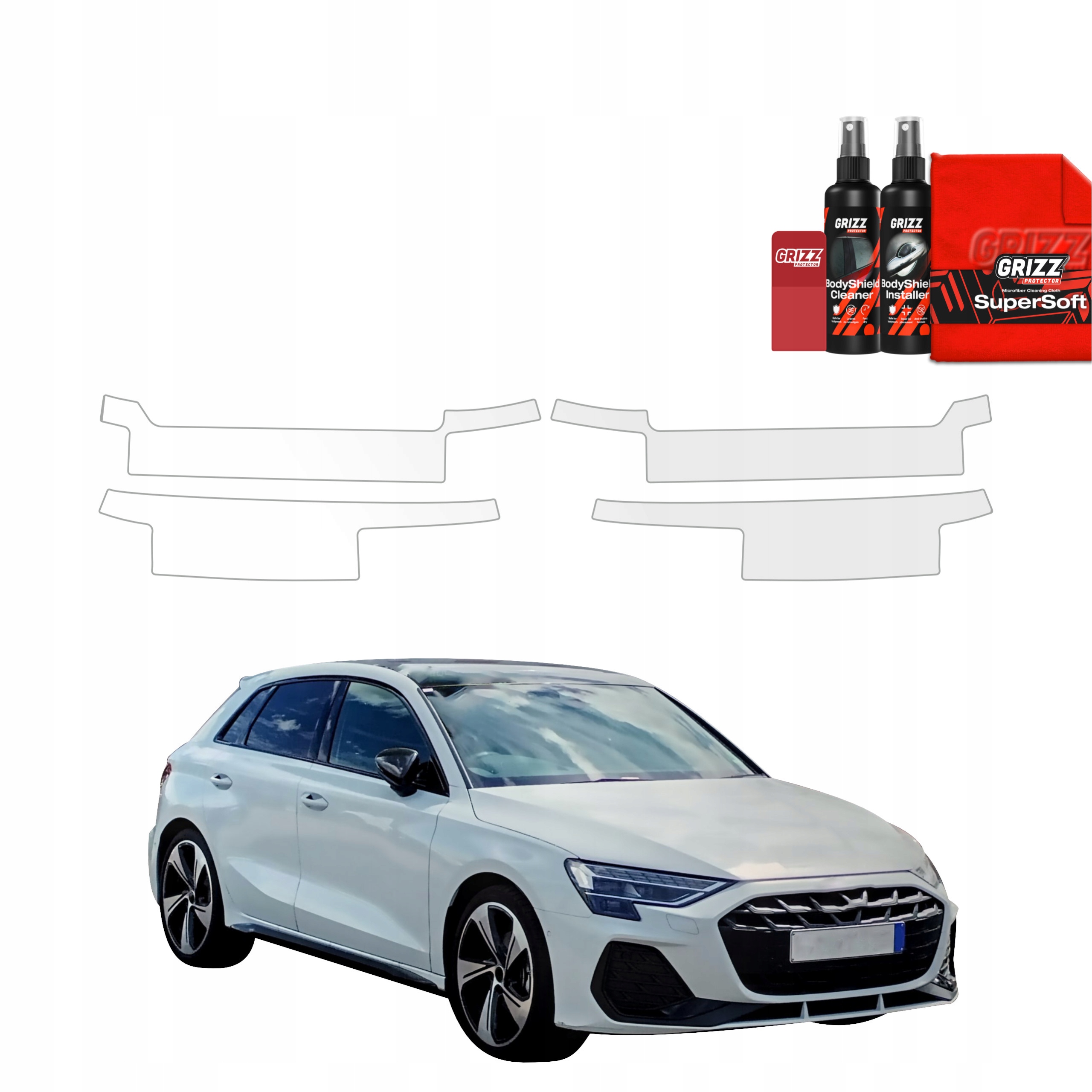 4v1 Fólie Ppf dýha na prahy pro Audi A3 8Y Hatchback 5D (2024-2026)