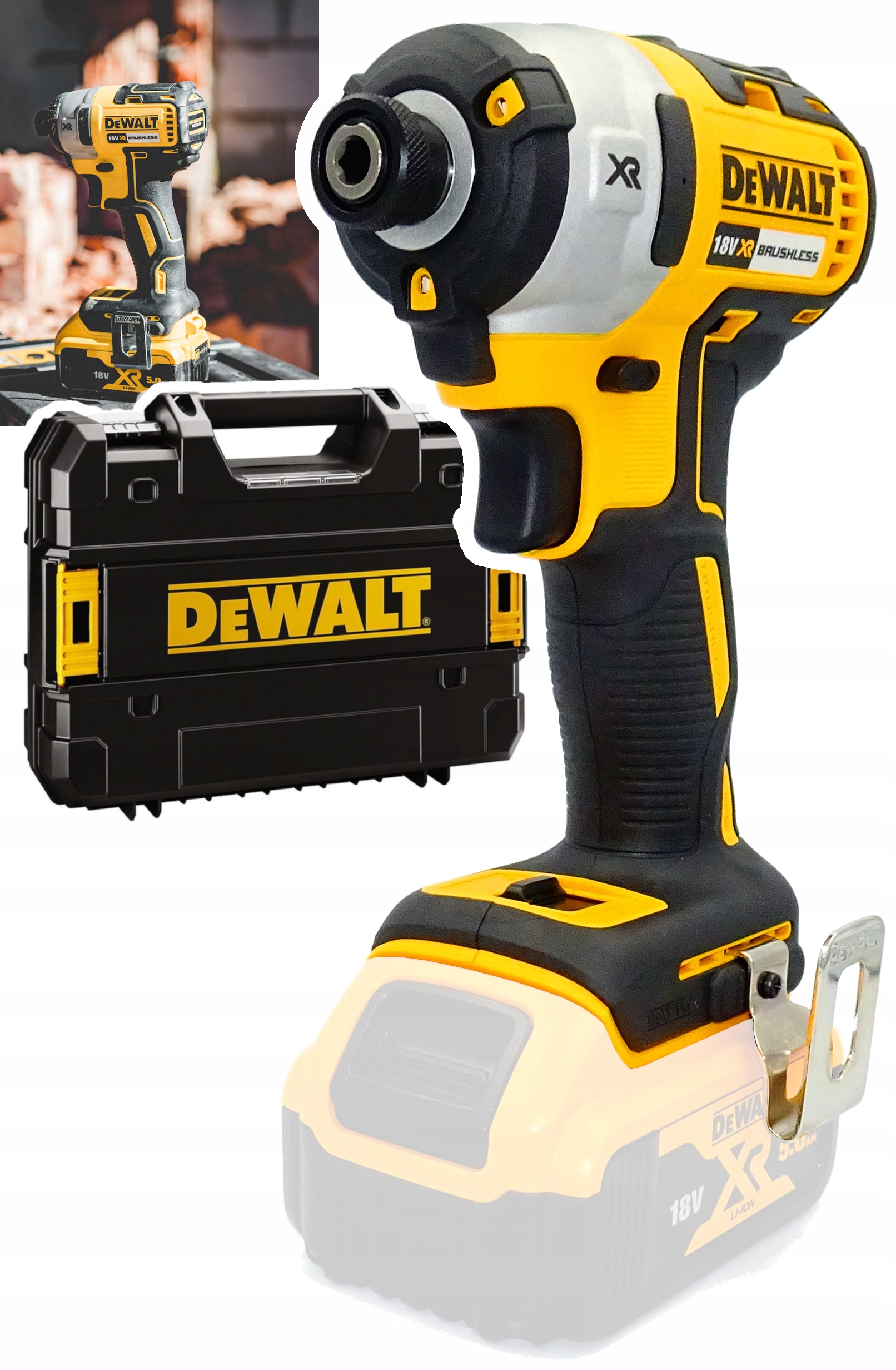 

DeWalt DCF887NT Zakrętarka udarowa 1/4' 205Nm 18V