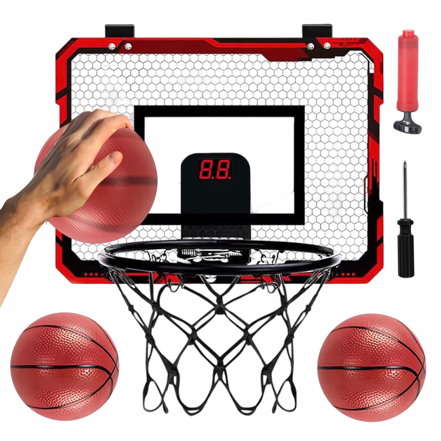 Dveřní Koš Do Koše, Sada 3 Míčků, Pumpa, Výsledková Tabule