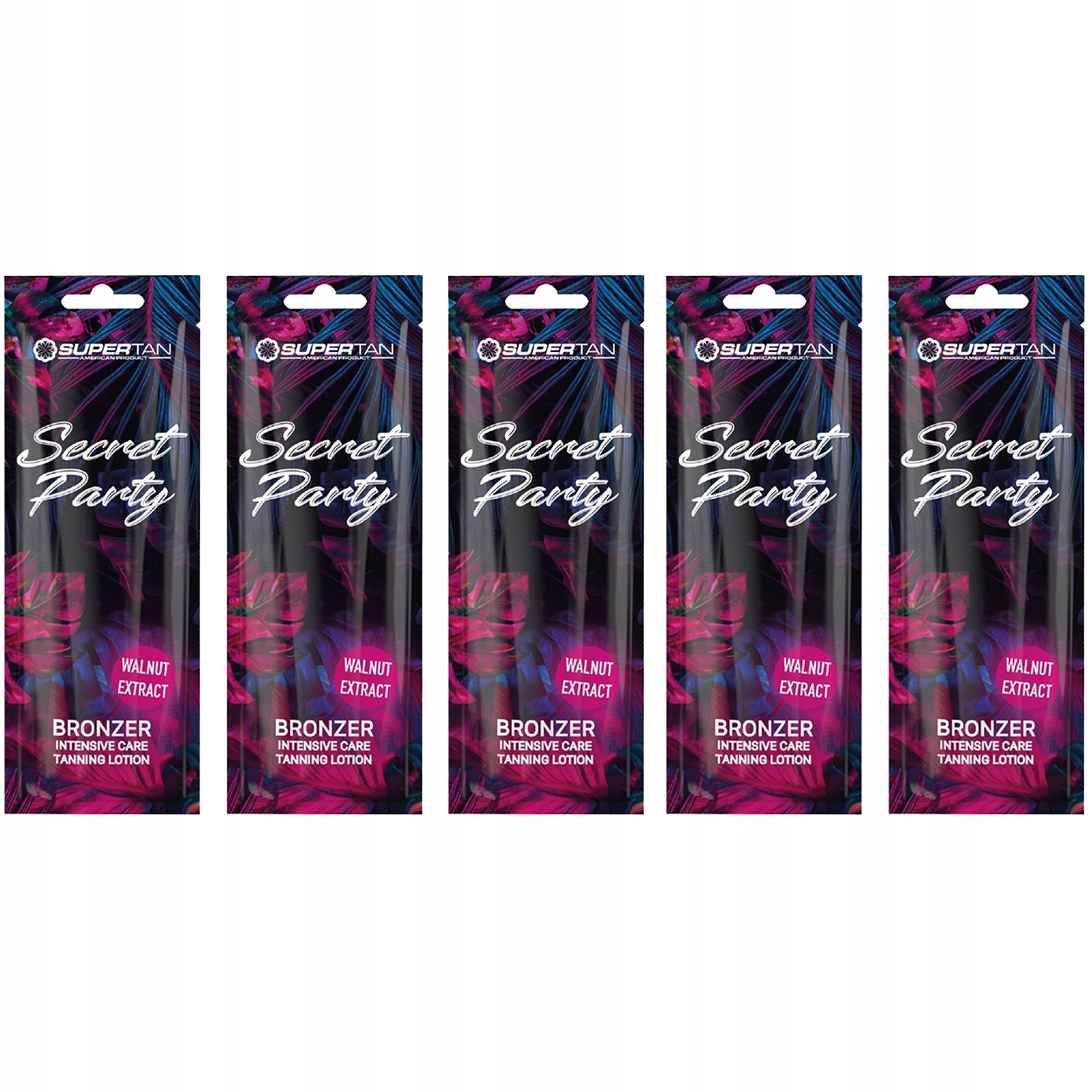 Sada 5 bronzerů na opalování Supertan California Secret Party 15 ml