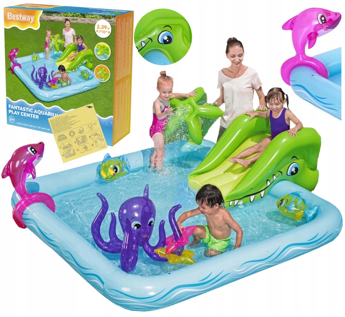 Nafukovací vodní Dětské Hřiště Bazén Brouzdaliště Skluzavka Fontána Bestway 53052