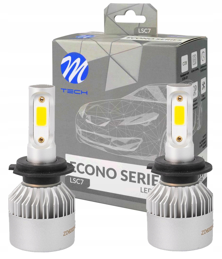 

Retrofit Led H7 Canbus 80W 6500K diody Cob M-tech