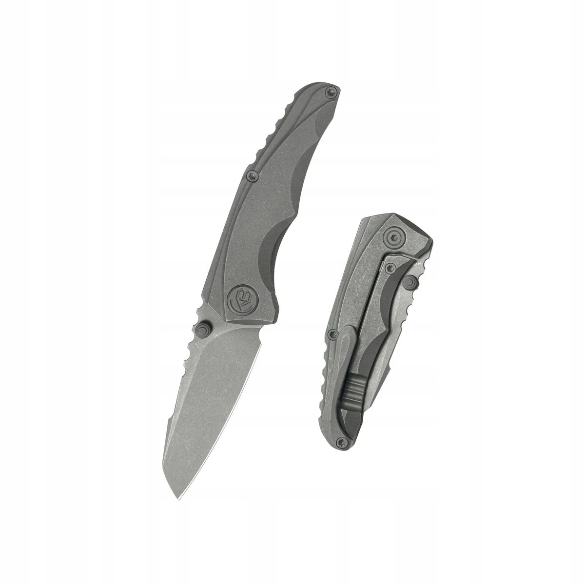 Nůž Kubey Steeltle Gray Titanium, Darkblasted M390 (KB390B)