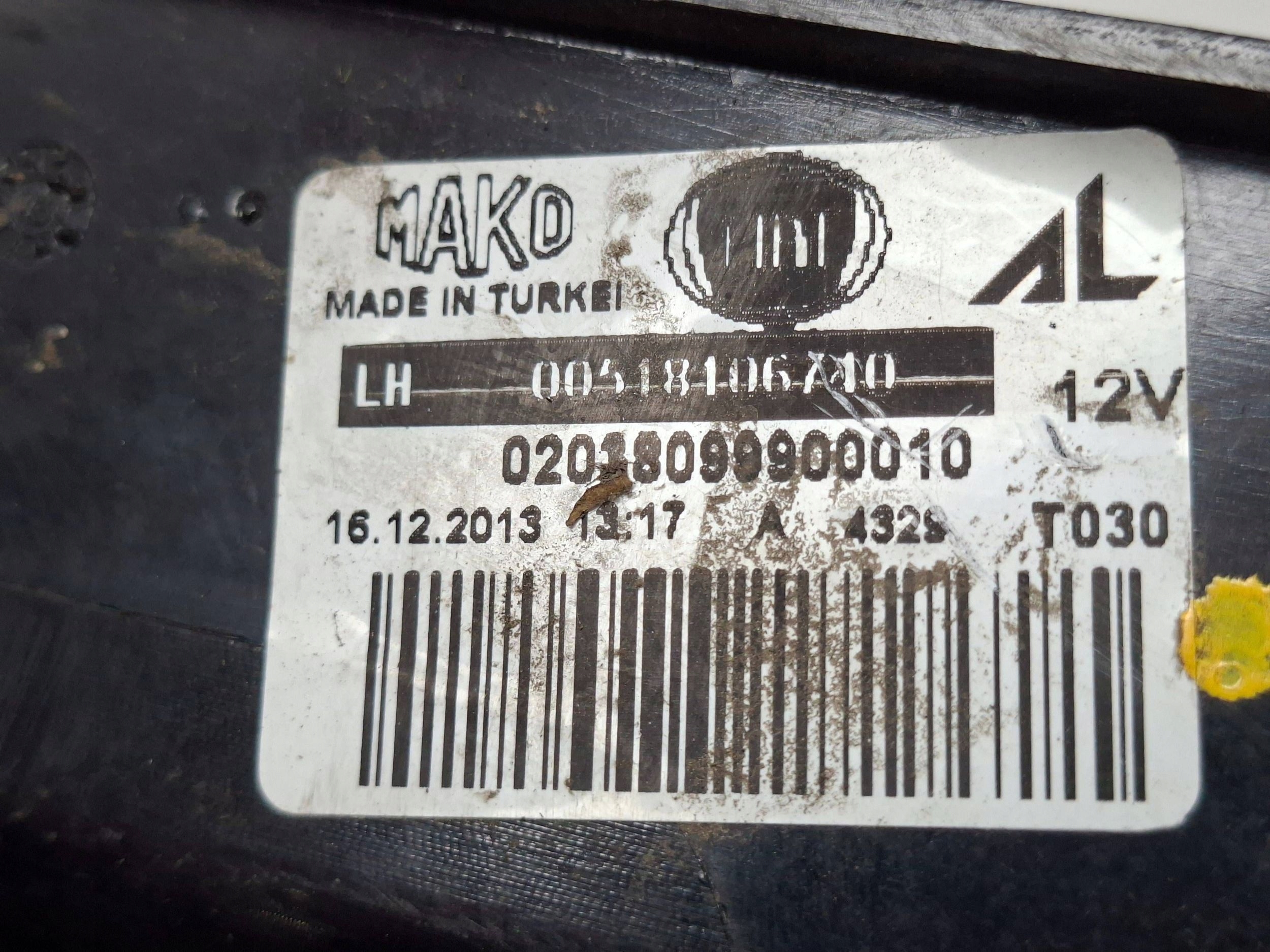 light rear left 518106710 FIAT DOBLO II COMBO D 2010