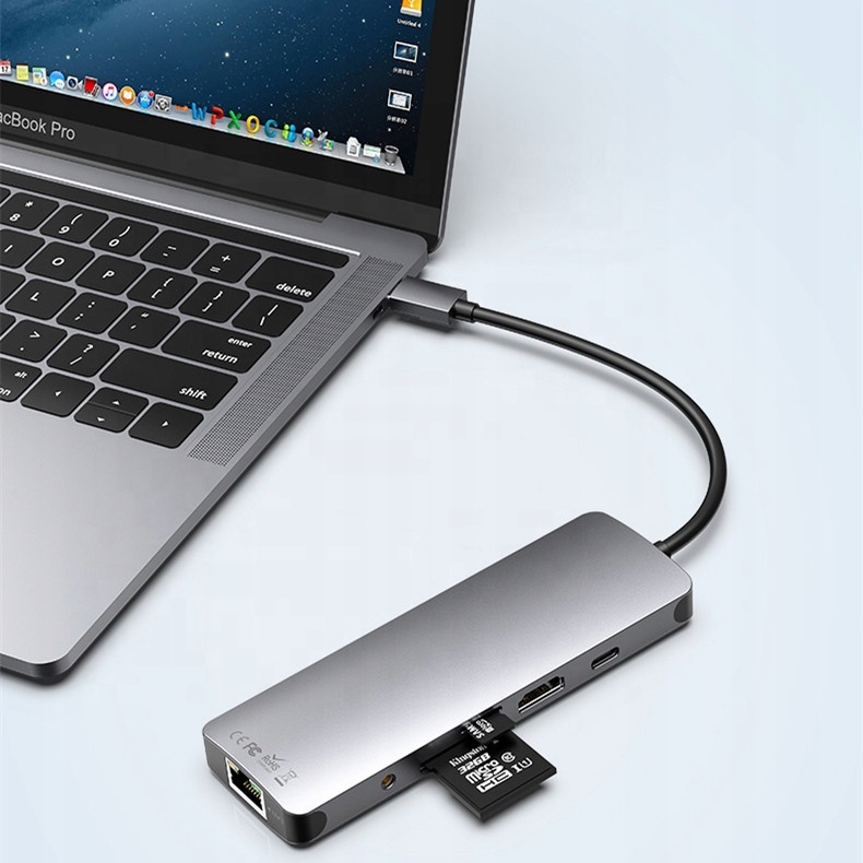 Adapter 9w1 HUB USBC HDMI 4K SD do Macbook Pro/Air Producent Windmill Sales