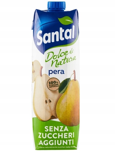 Levně 6 x hruškový nektar Dolce Natura Pera Senza Zuccheri Aggiunti 1 l Santal