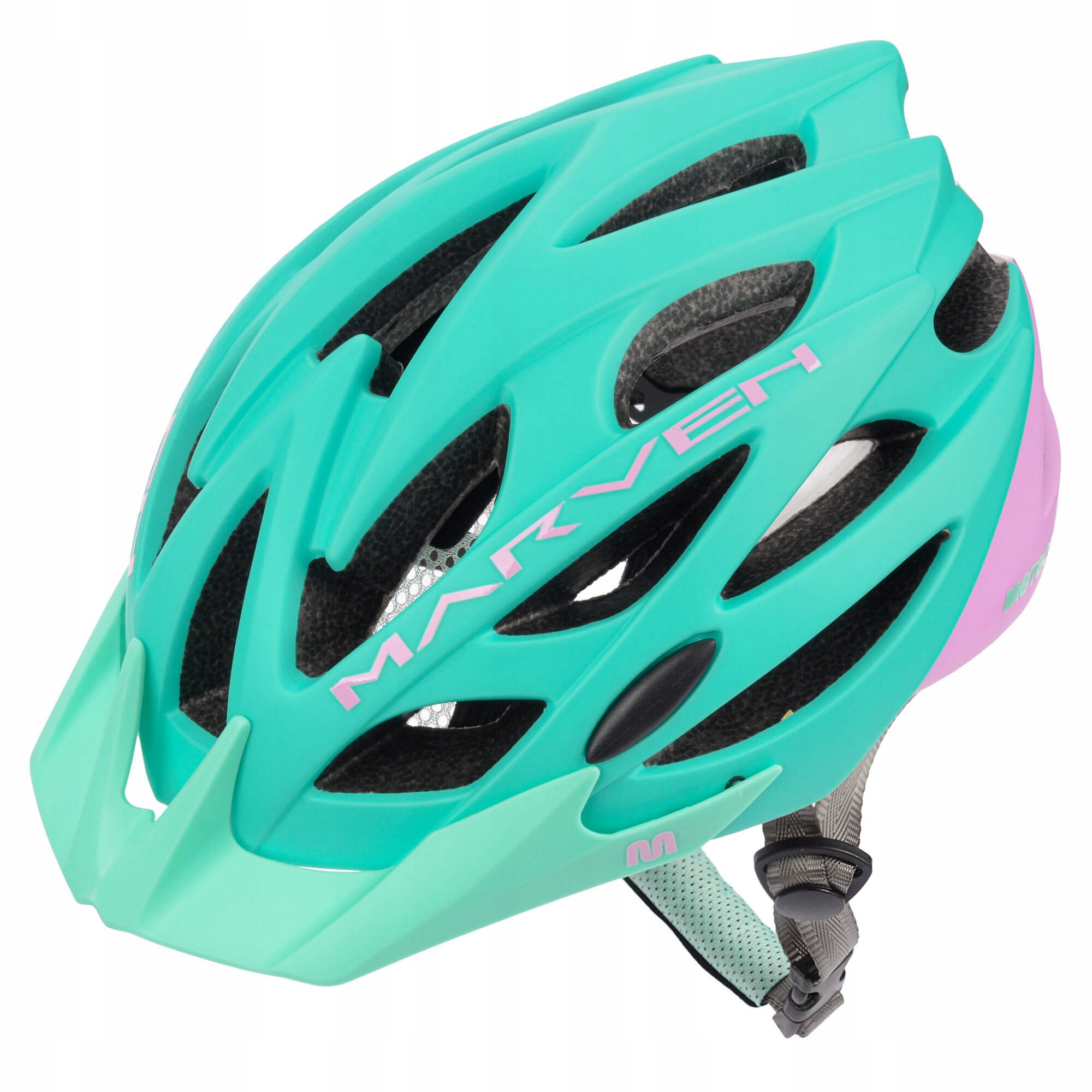 Cyklistická přilba Meteor Marven Městská růžovo-mátová 52-56 cm EN1078 Pvc/eps