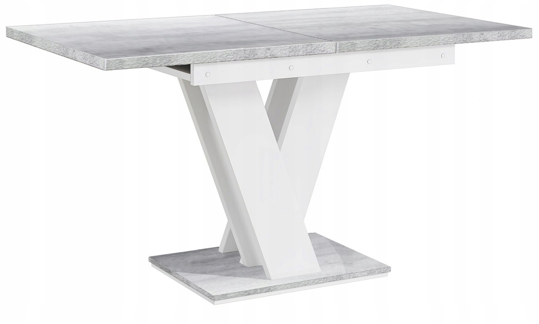 

Nowoczesny Stół Rozkładany Beton+Biały 120-160/80