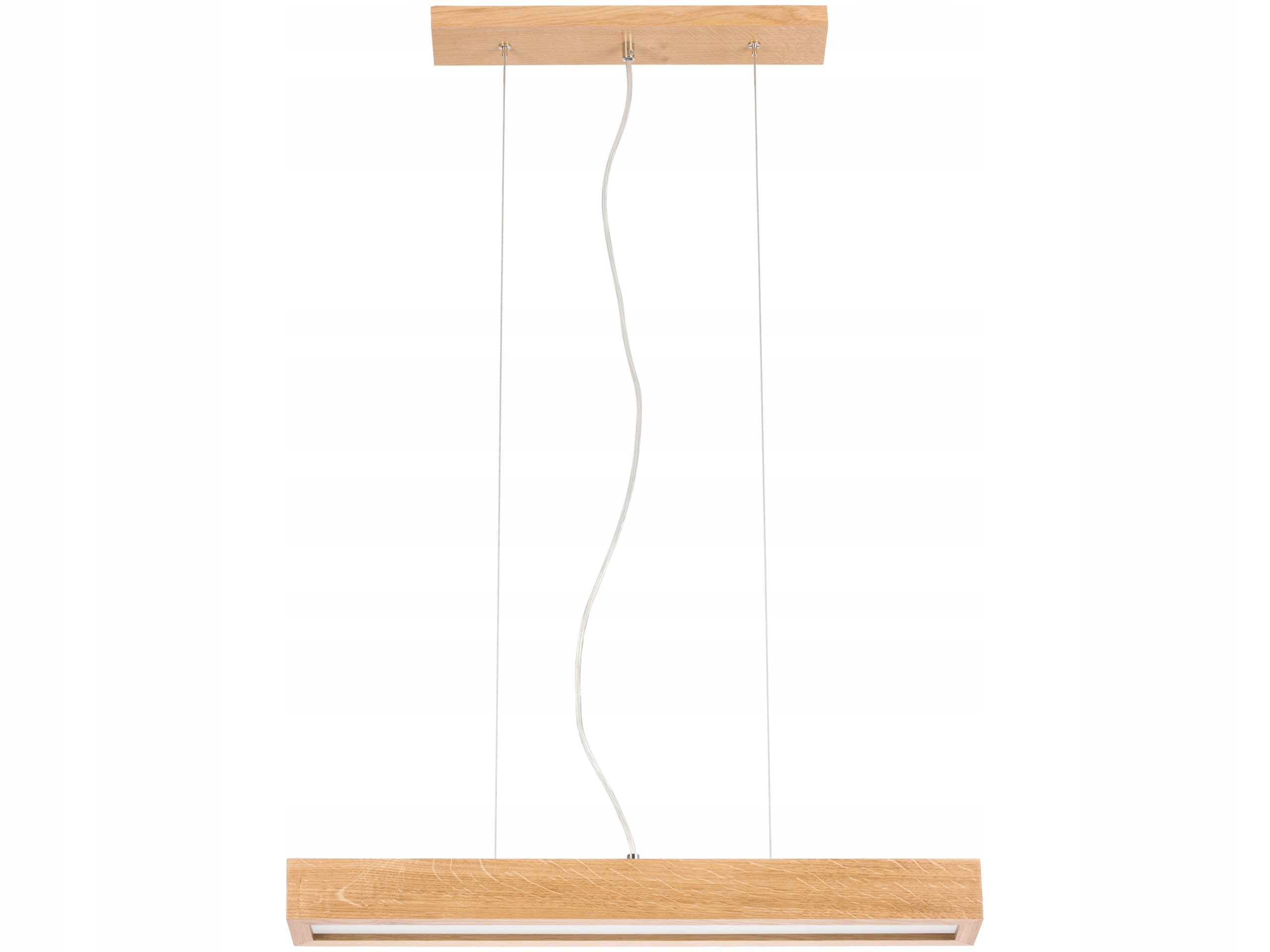 Závěsná lampa Leja Led lustr závěsná lišta 60 cm Dub do obývacího pokoje, kuchyně
