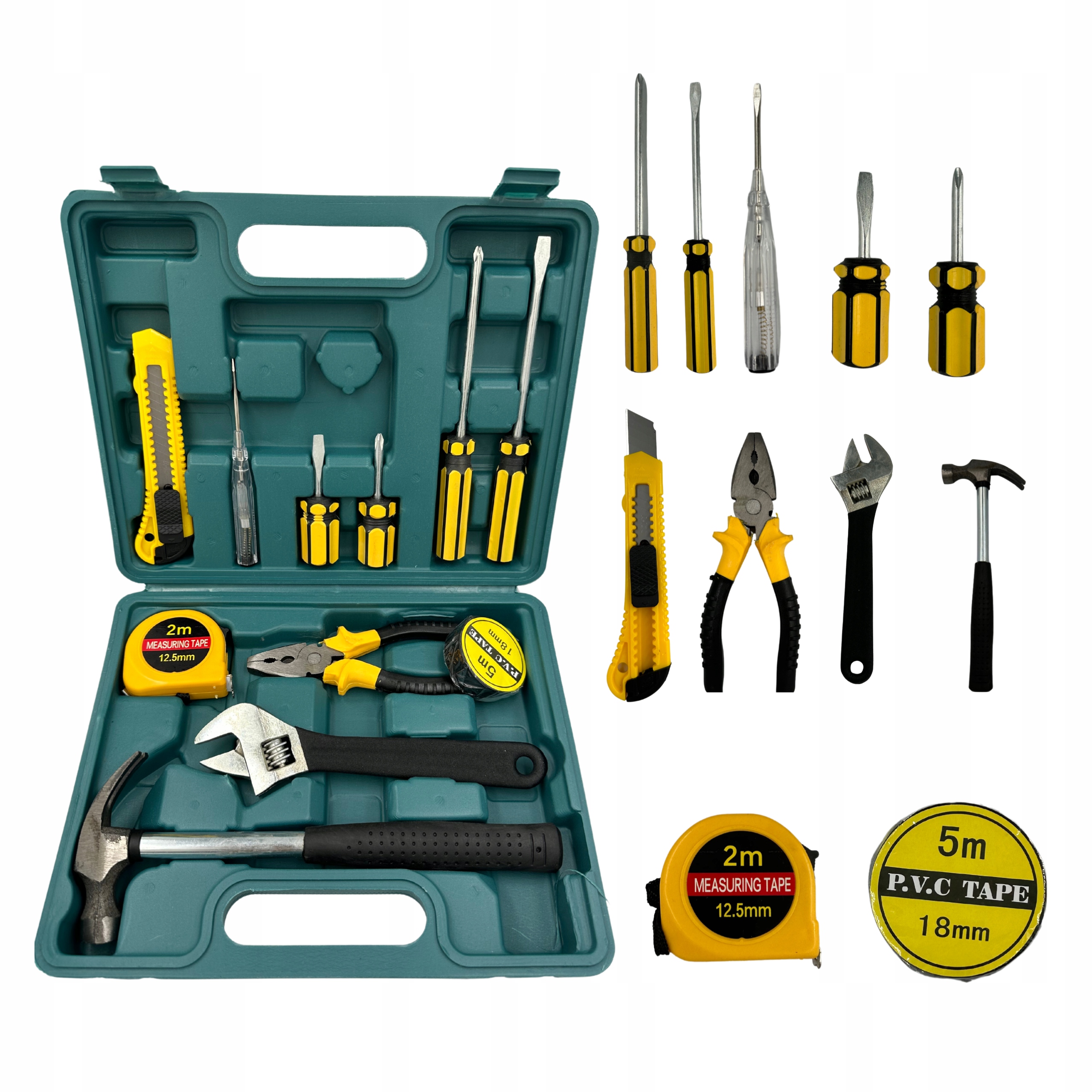 Zestaw narzędzi 11-elementowy mała walizka dla niezbędnik kierowcy