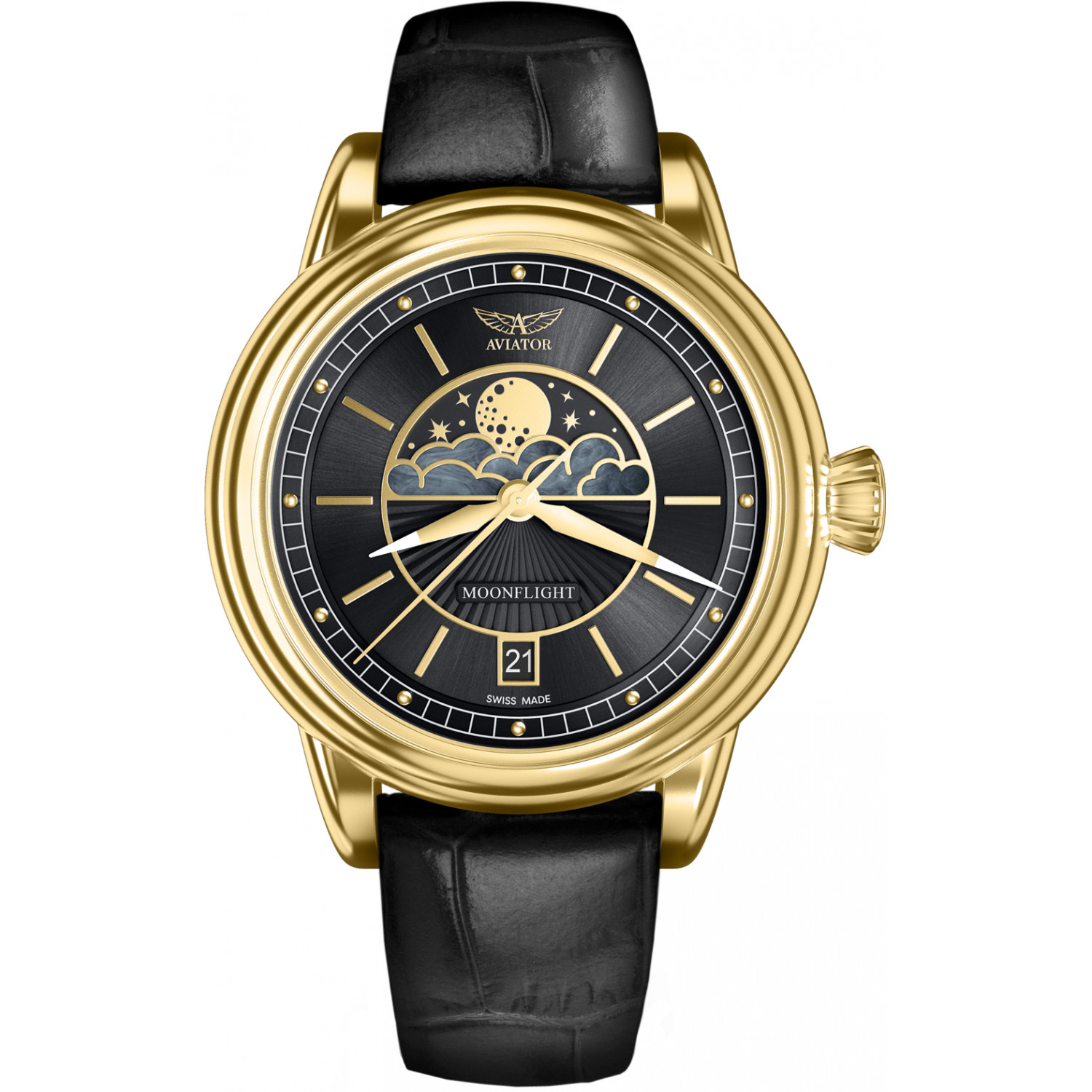 Dámské hodinky Aviator V.1.33.1.344.4 černé