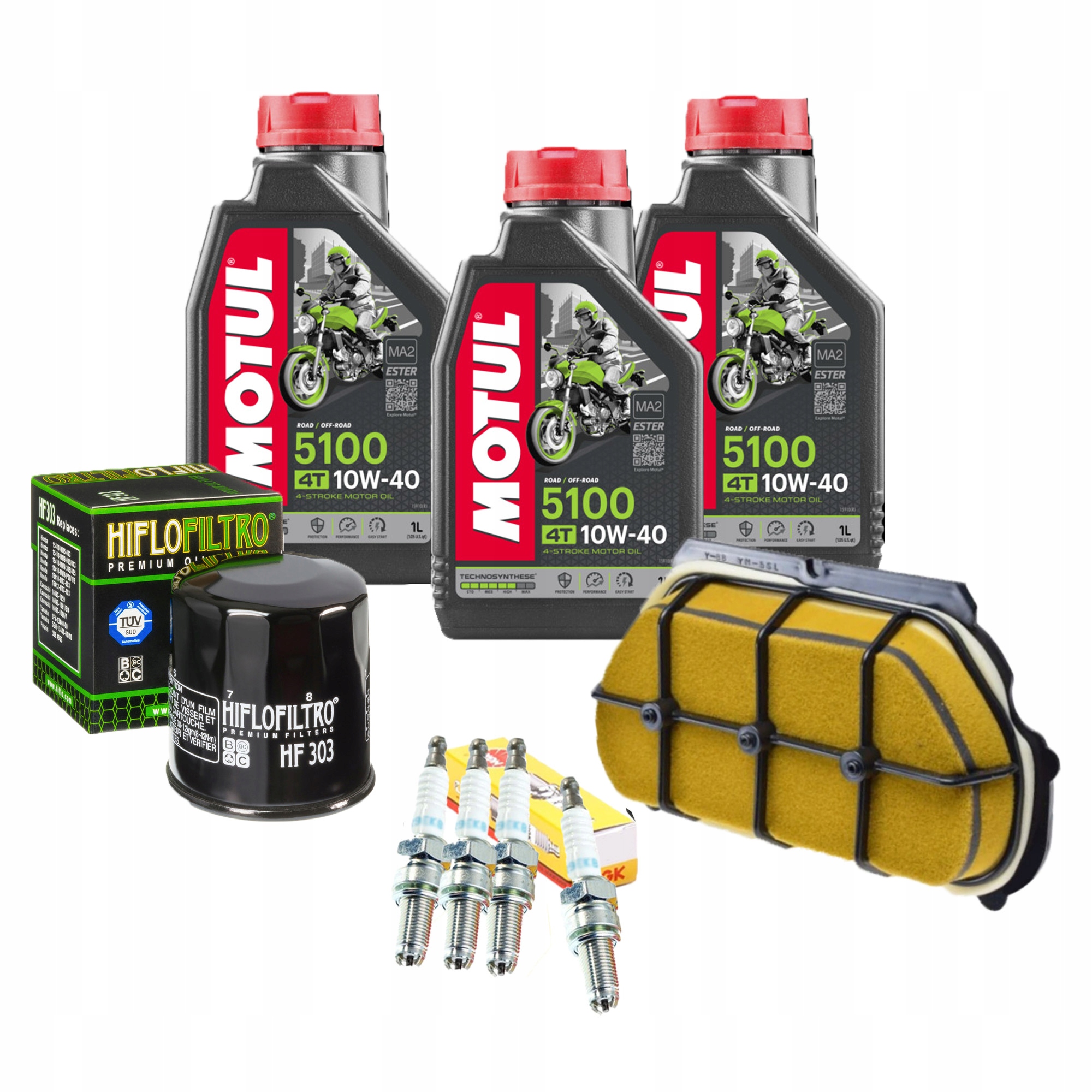 Filtr YAMAHA YZF R6 03-05r Olej Motul 5100 Świece