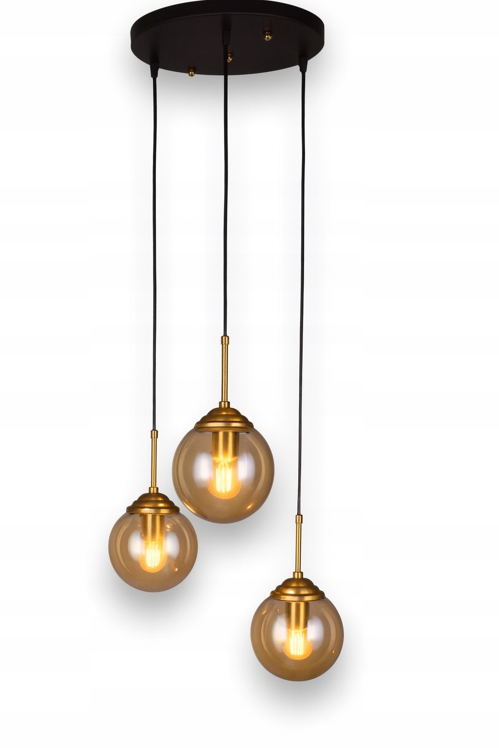 Sklenená závesná stropná lampa Luster Led Guľa