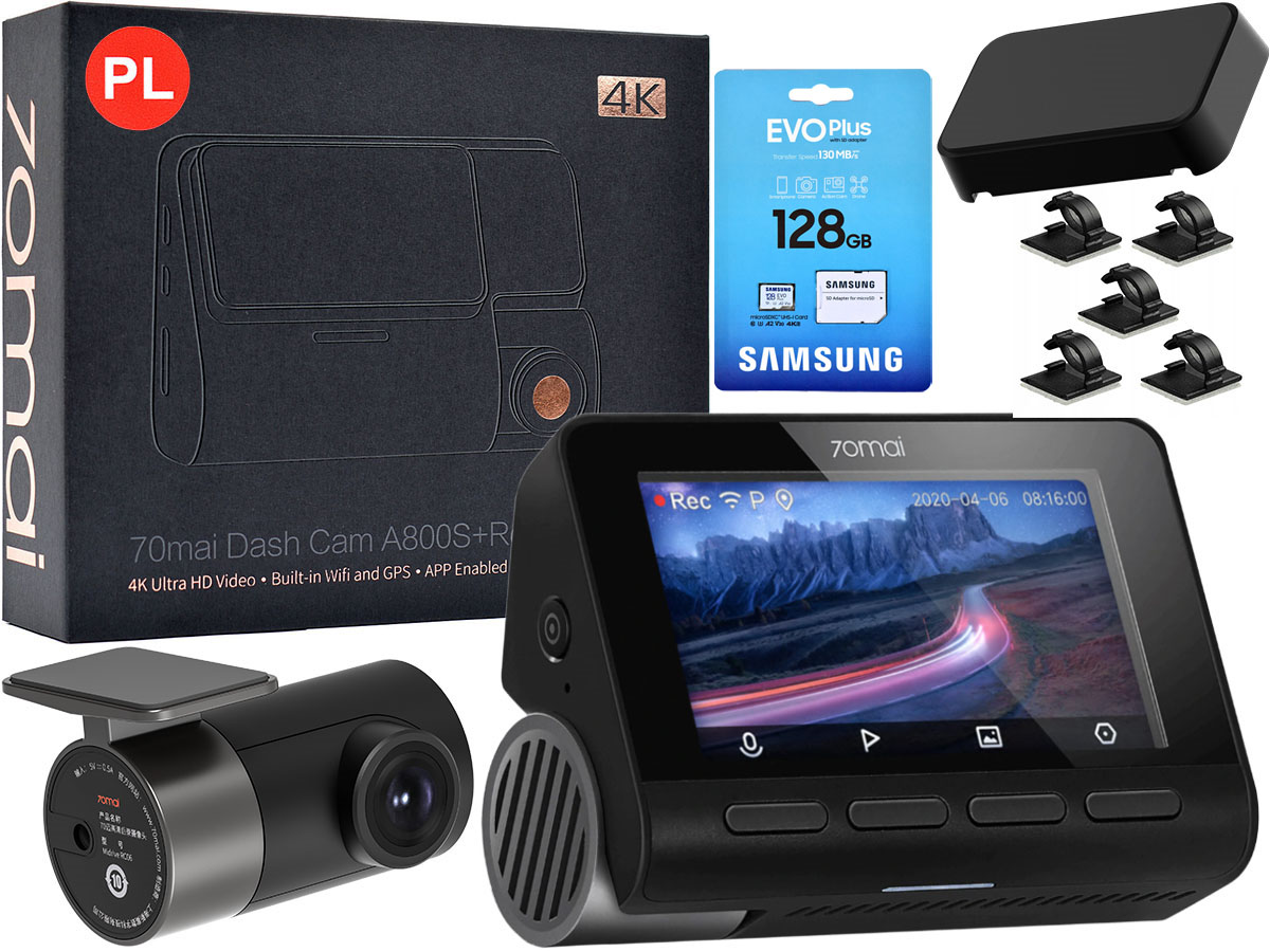 

Kamera 70mai A800S Optyka Sony Wsteczna 128GB