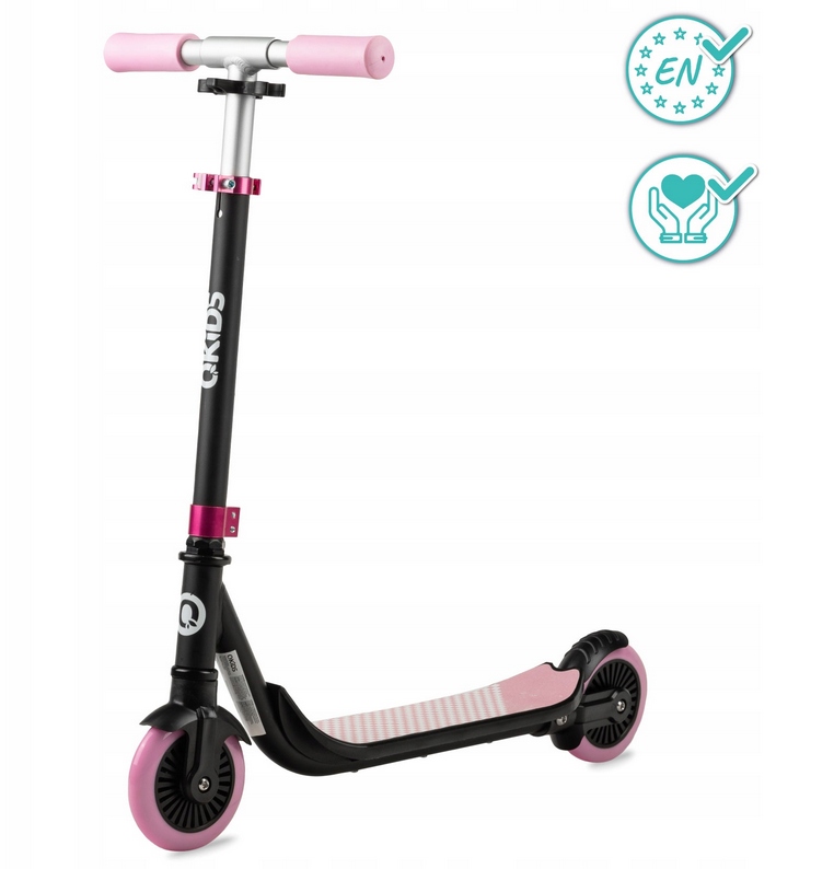 QKIDS HULAJNOGA BRO ALUMINIOWA KRATKA RÓŻOWA DWUKOŁOWA Kod producenta HUBA00032