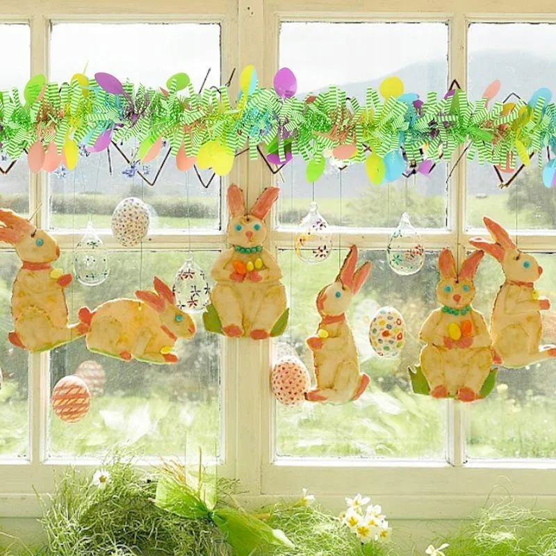 ŚWIĄTECZNA OZDOBNA GIRLANDA WIELKANOCNA ŁAŃCUCH PISANKI model 1 Kod producenta PPC-FFRREEOOYY33