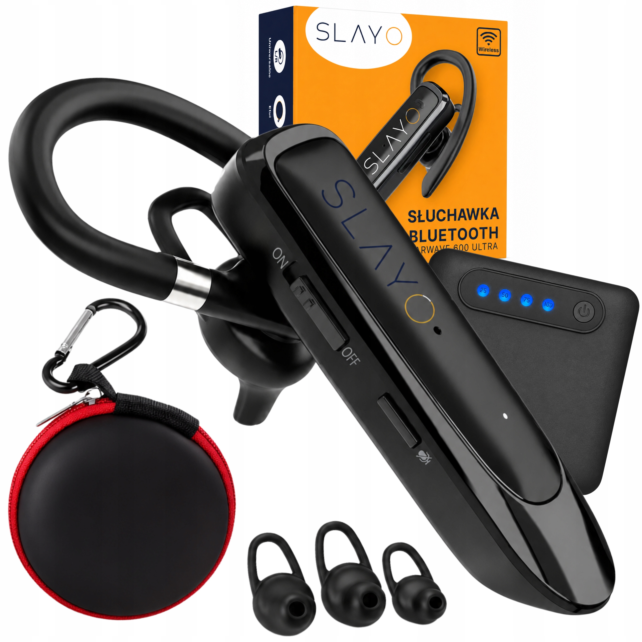 Bezdrátové Sluchátko Pro Řidiče Pro Hovory Do Ucha Bluetooth Pouzdro