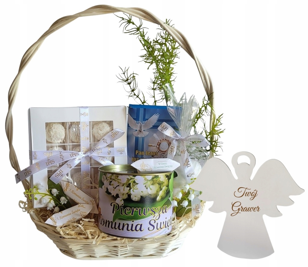 Levně Dárkový koš sada První Svaté Přijímání Dárek suvenýr k přijímání