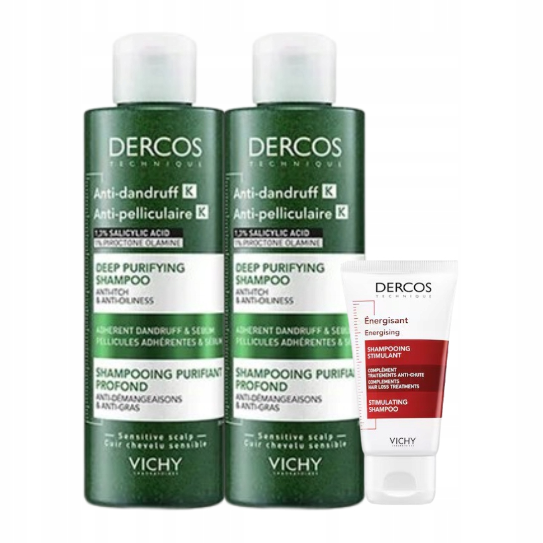Vichy Dercos K Szampon przeciwłupieżowy głęboko oczyszczający 250ml 2PAK