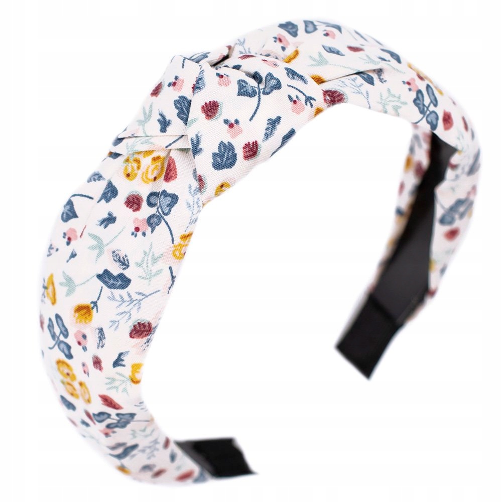 

Opaska Do Włosów biała Kwiaty pin up Turban węzeł