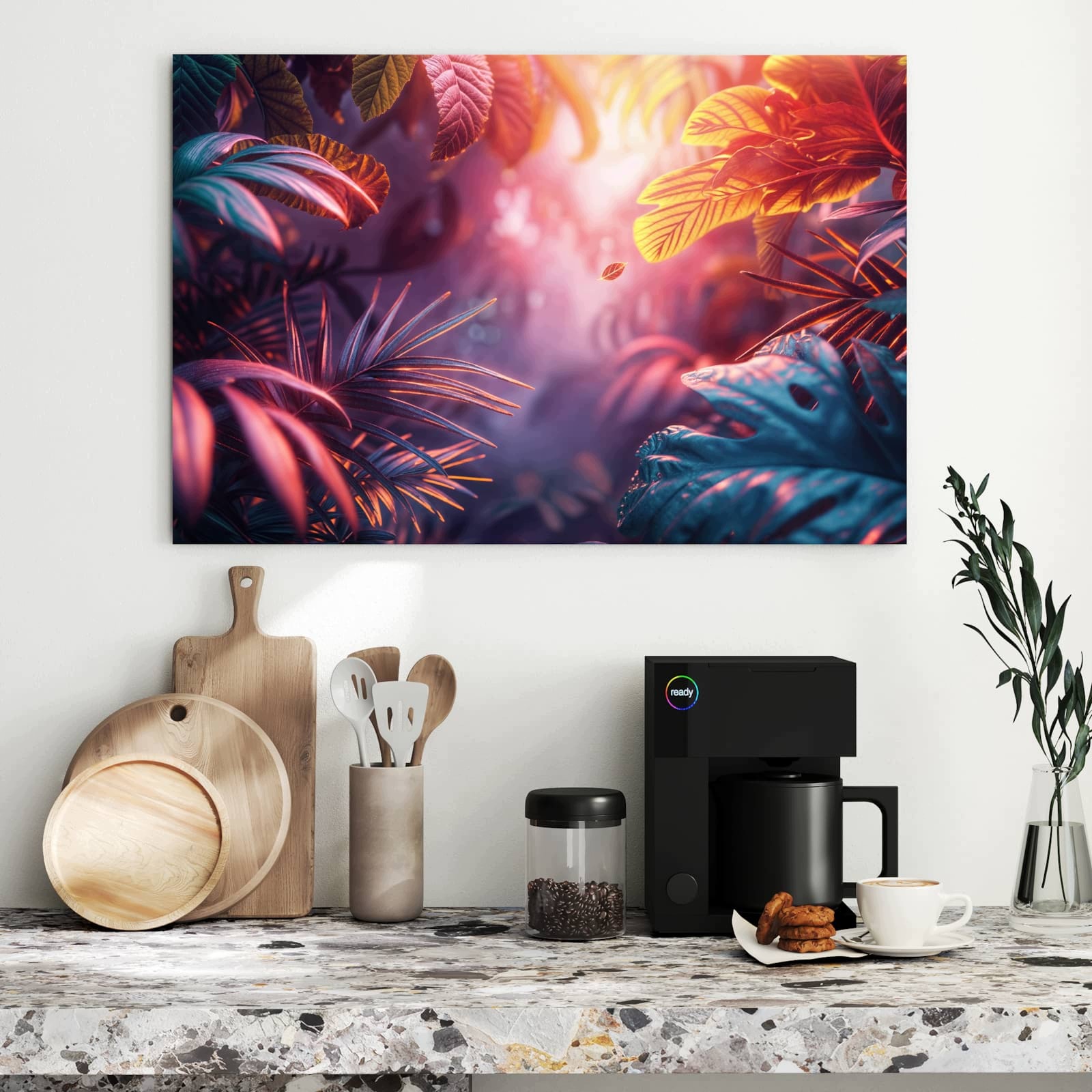 Magnetická tabule Zalany šwiatlem Džungle 90 × 60 cm