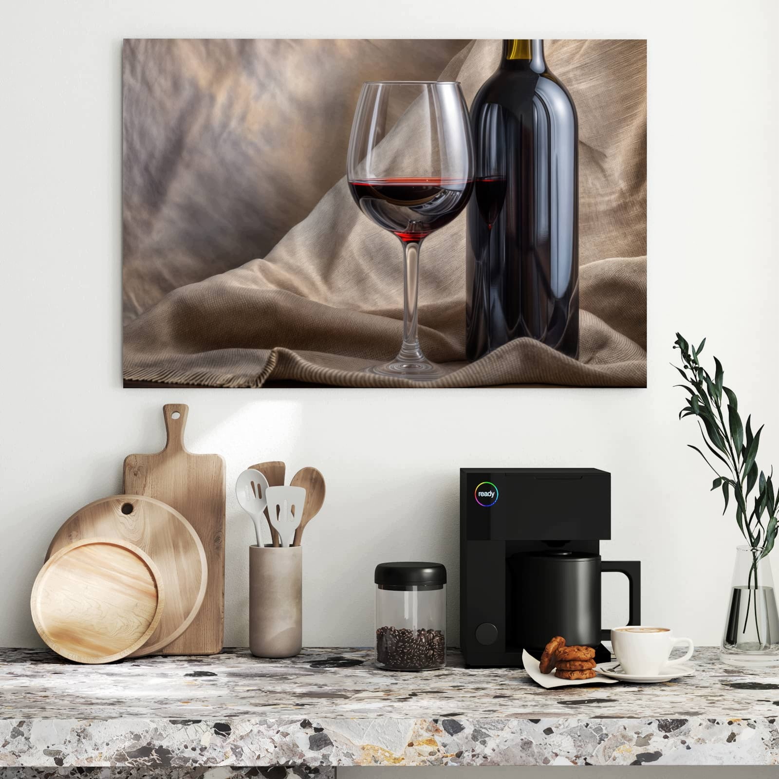 Magnetická tabule Víno Sklo 90 × 60 cm