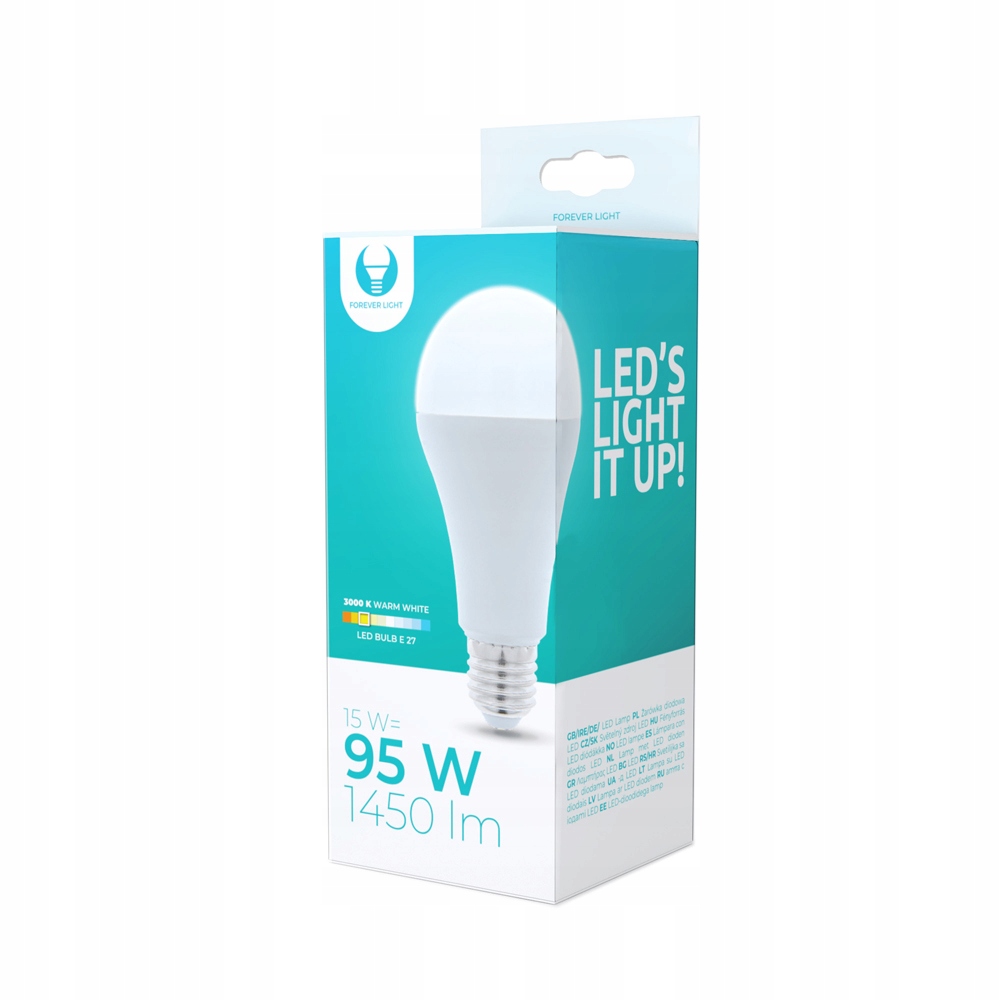 

Żarówka Led E27 A65 15W biała ciepła Forever Light