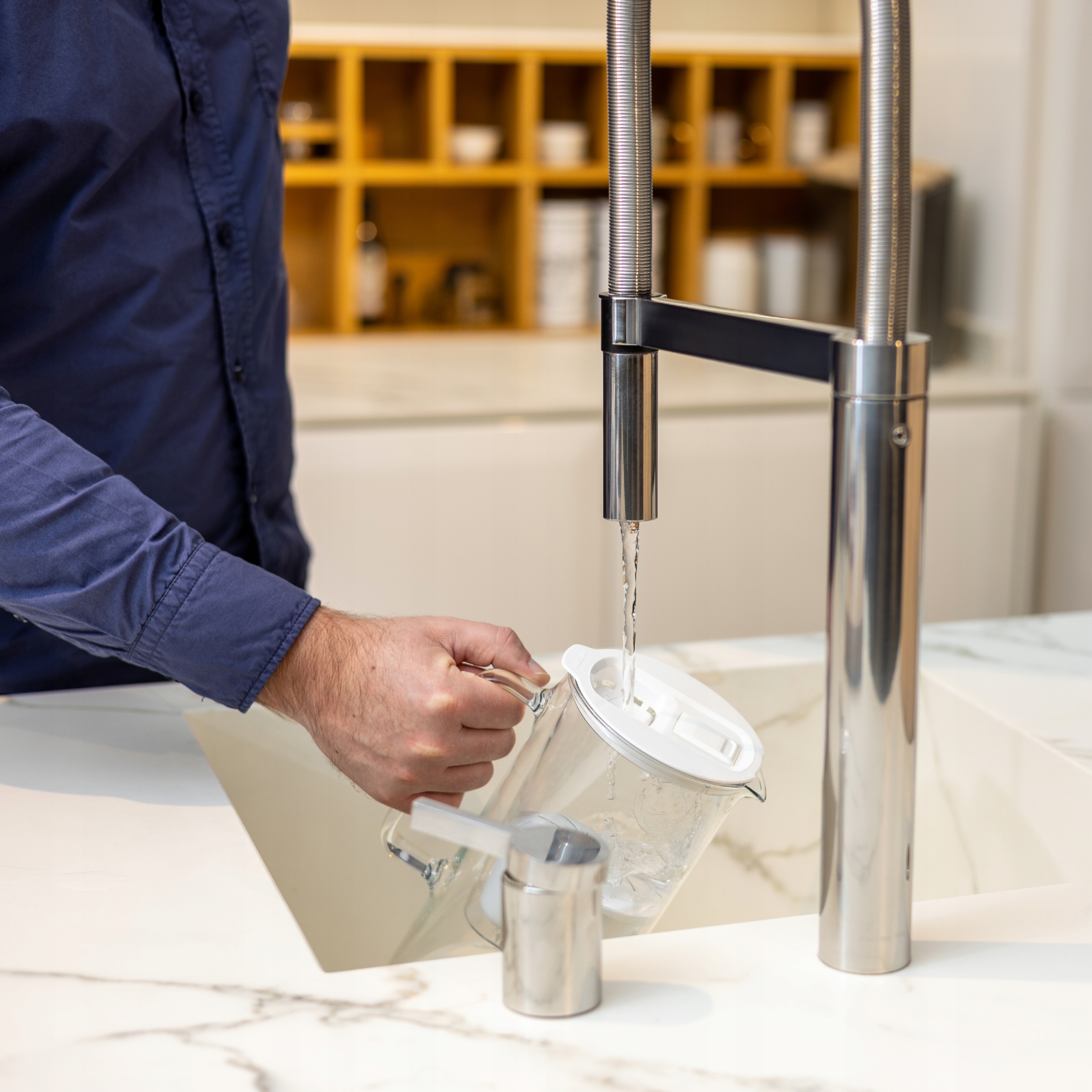 Üveg szűrőkancsó Wessper D4 BOROSILICATE MINI futureflow 2l Típus vízszűrős kancsó