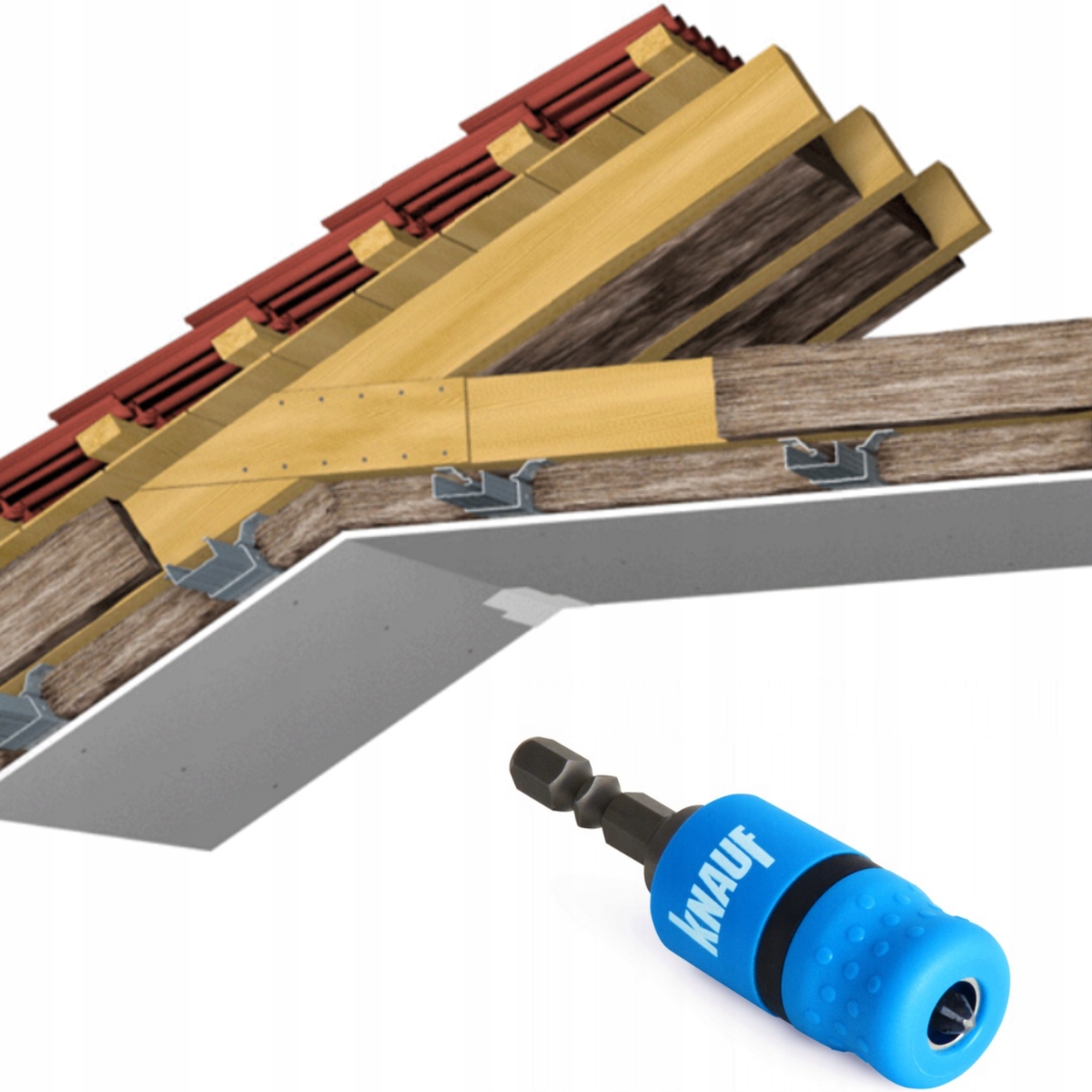 BITY KOŃCÓWKA MAGNETYCZNA OGRANICZNIK NASADKA NA WKRĘTY DO PŁYT GK KNAUF Stan opakowania oryginalne