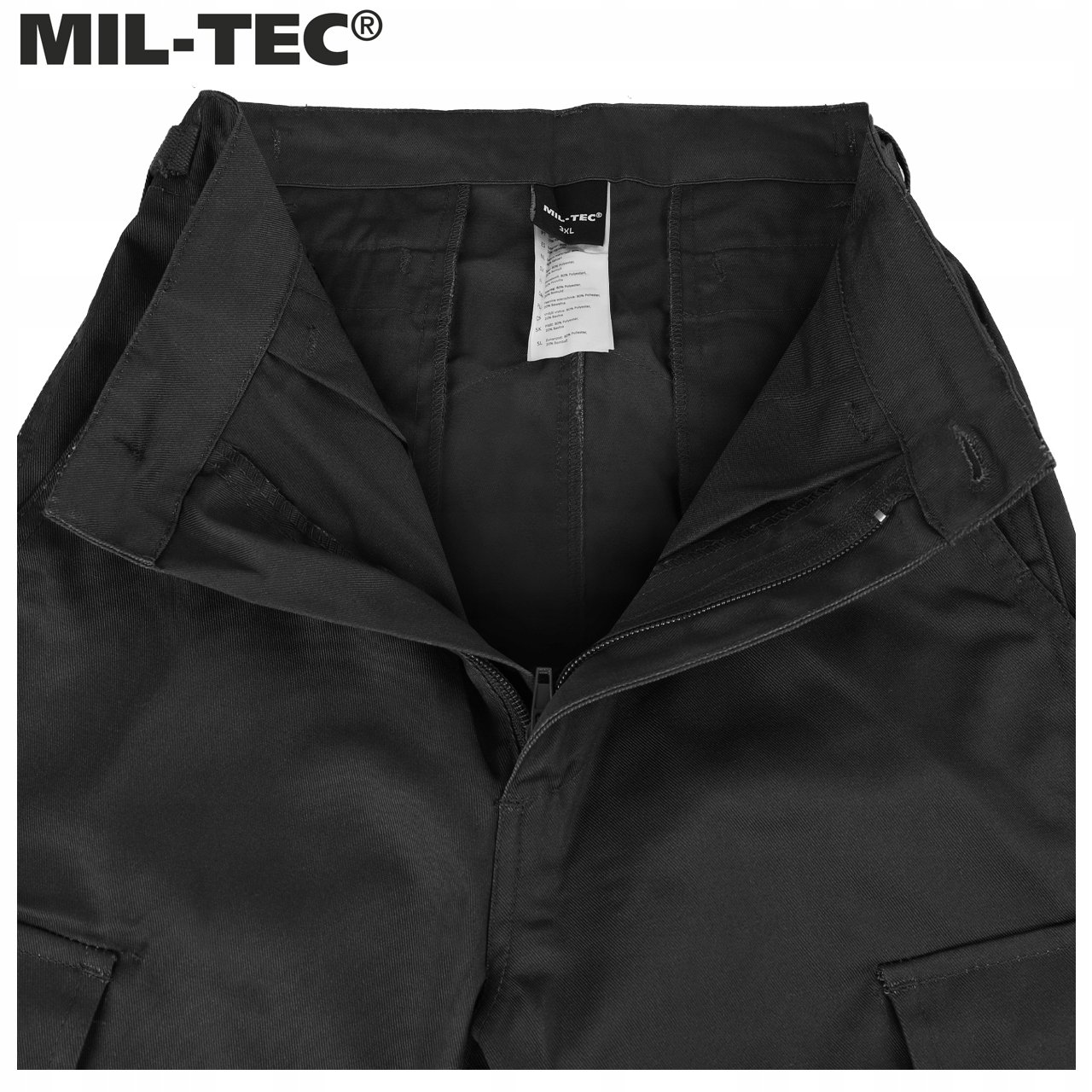 Spodnie chłopięce bojówki wojskowe Mil-Tec US BDU dziecięce czarne 3XL Fason bojówki