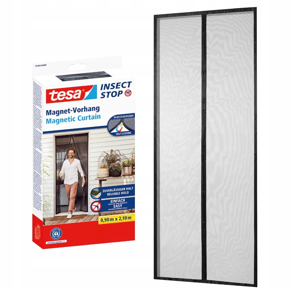 Tesa Insect Stop Moskytiéra magnetická na dveře, balkonové okno 0,9x2,1 m