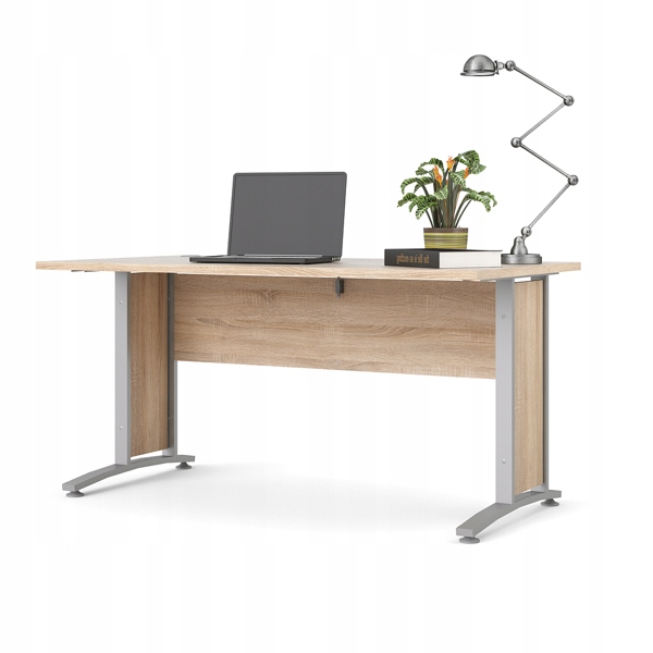 Biurko prostokątne dąb sonoma 150 x 80 x 75 cm proste duże PRIMA Kolor mebla dąb sonoma