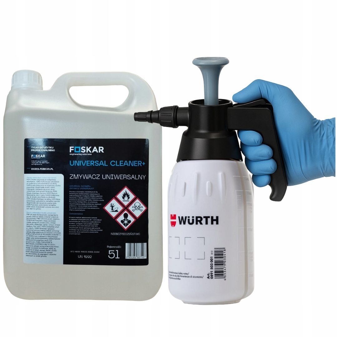 Zmywacz uniwersalny Foskar 5L rozpylacz opryskiwacz Wurth