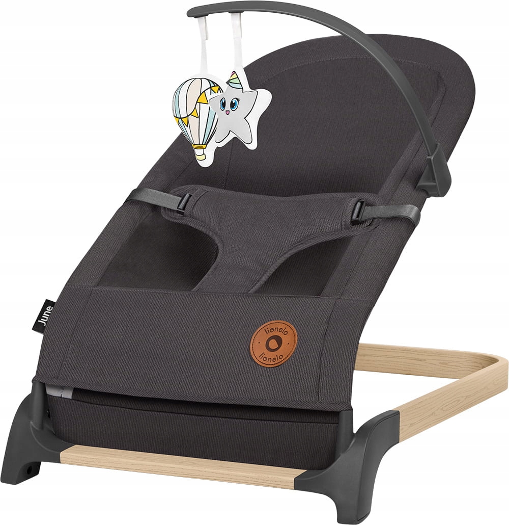 Lionelo June - leżaczek, bujaczek z zabawkami