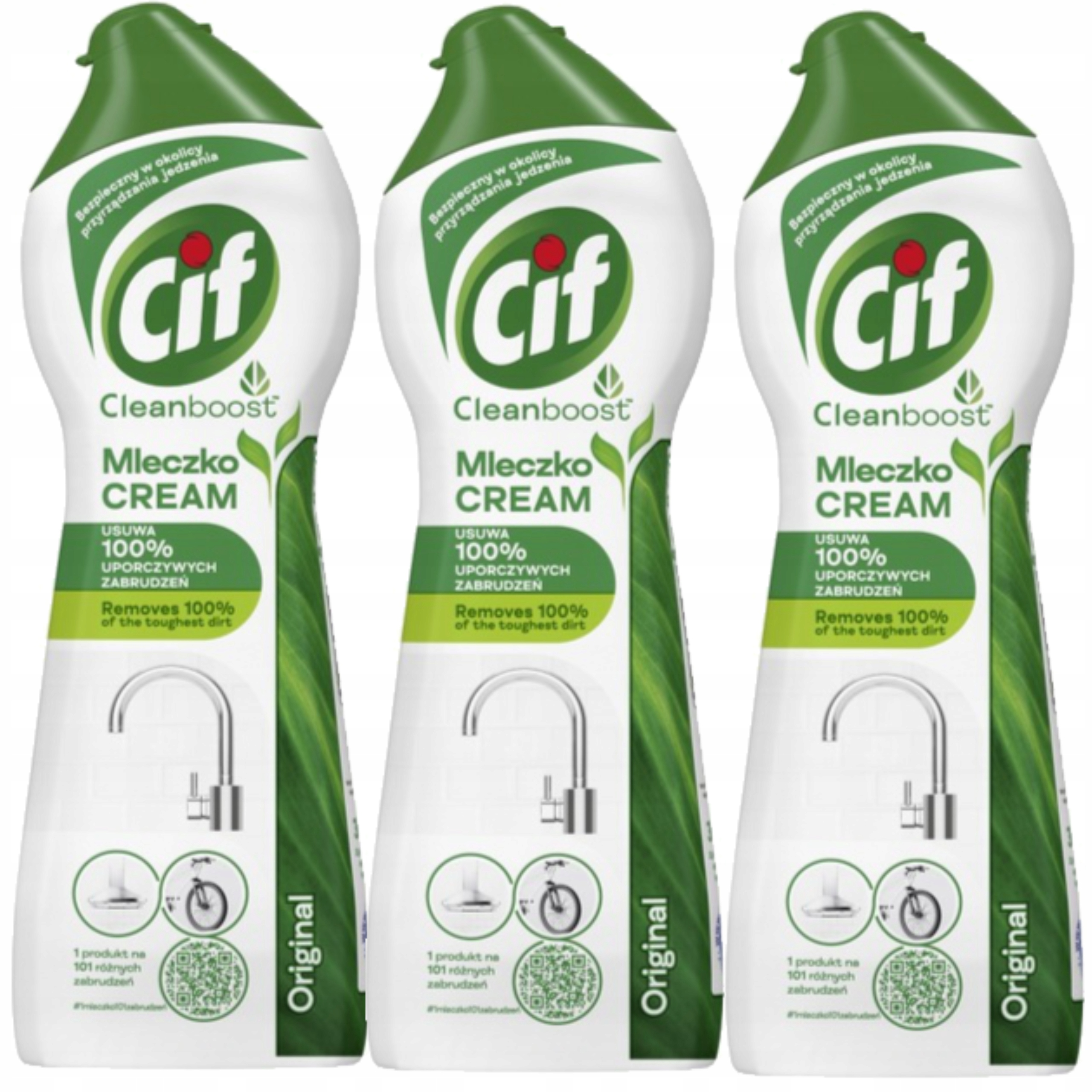 Levně Cif Mléko na čištění znečištěných povrchů Original 250 ml 3 ks