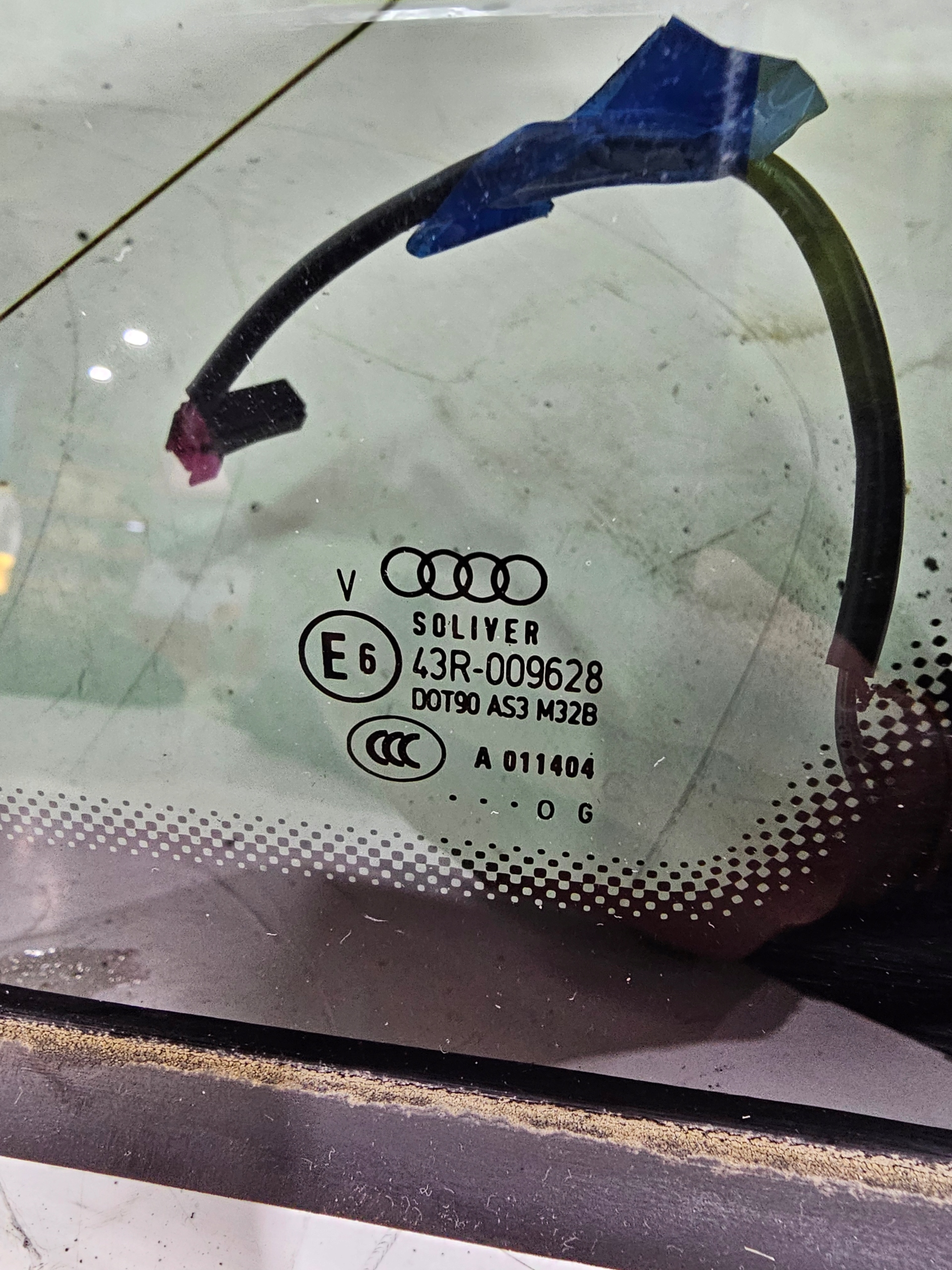 window bodywork right rear part AUDI A6 C6 4F9 AVANT 2010R