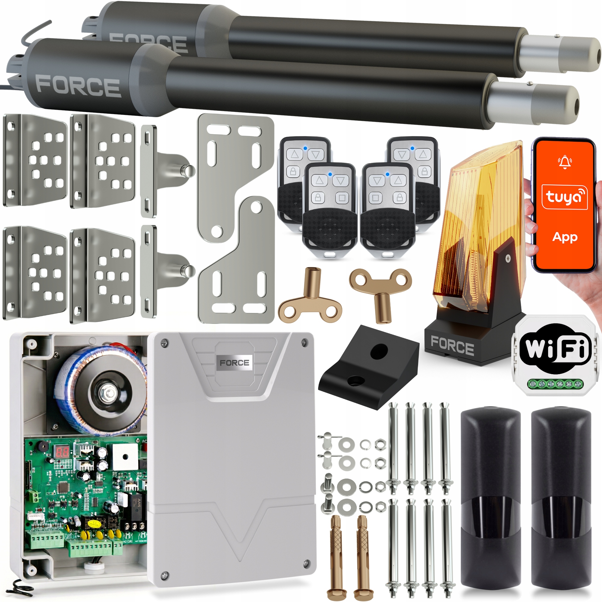 Sada pro křídlové brány Force SW200 2x2m WiFI