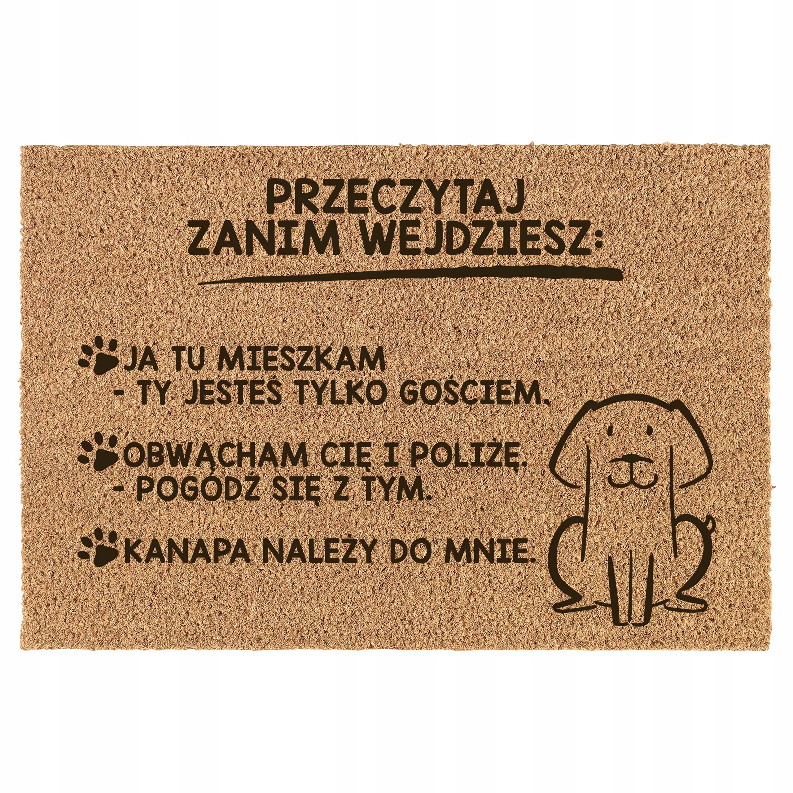 

Wycieraczka do wnętrz kokosowa z Psem pies 40 x 60