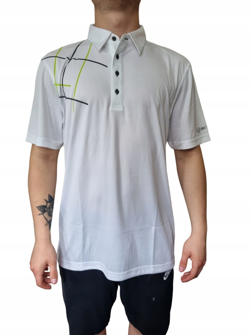Y4329 Sunice Silver flow dry x-static Koszulka Polo Sportowa Męska L
