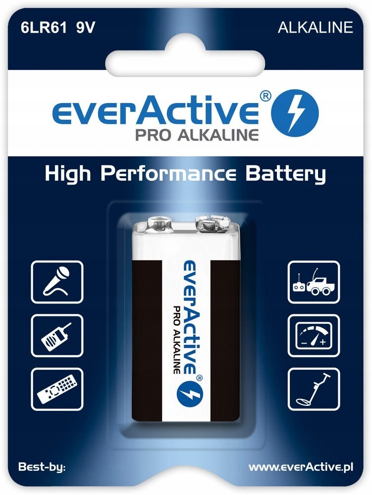 Everactive Bateria Alkaliczna 6LR61 9V Blister (1 Szt.) EV6LR61-PRO