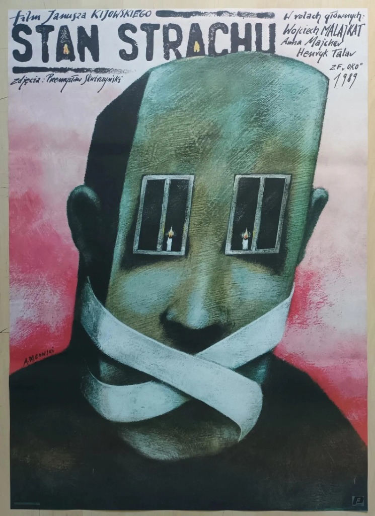 Oryginalny Plakat Kinowy PRL Stan Strachu Janusz Kijowski - Pągowski 1989