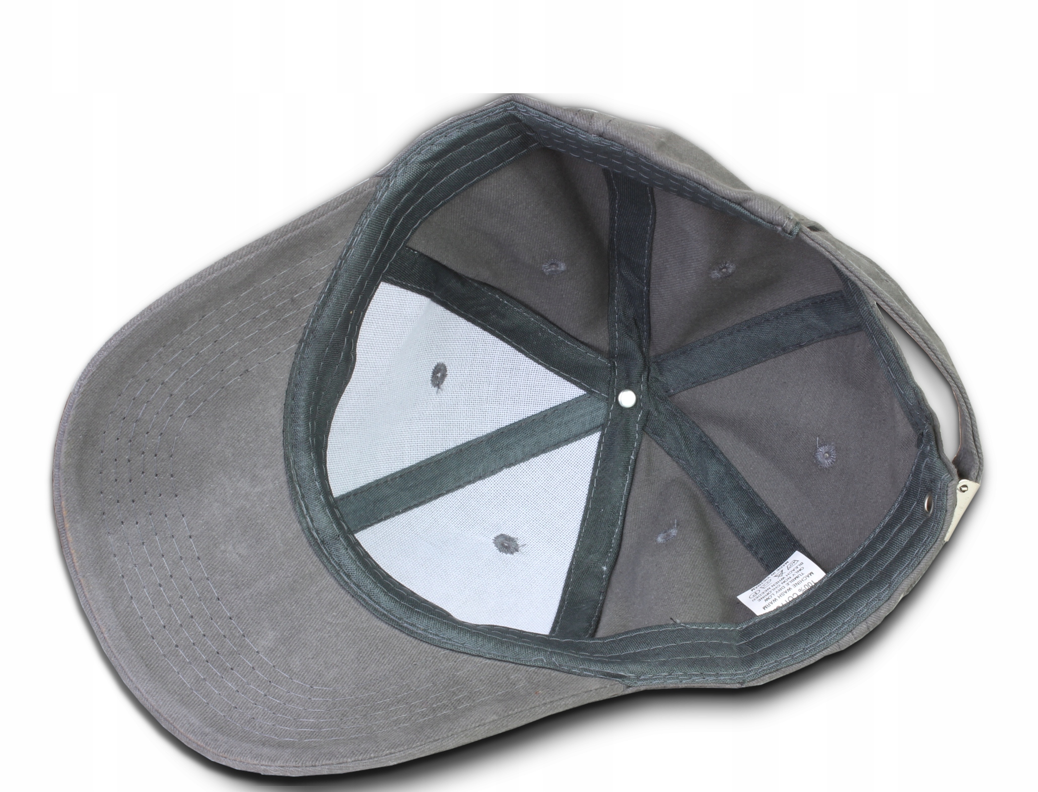 CZAPKA Z DASZKIEM Bejsbolówka Bawełna SZARA METAL Marka bez marki