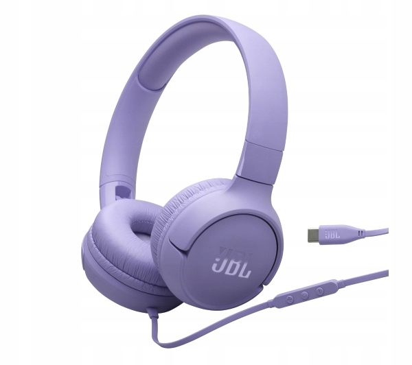 Słuchawki przewodowe Jbl Tune 520C Usb-c Nauszne Mikrofon Fioletowe