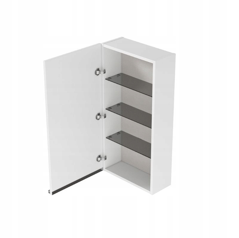 Szafka wisząca 40 biała Virgo uchwyt czarny Głębokość mebla 18 cm