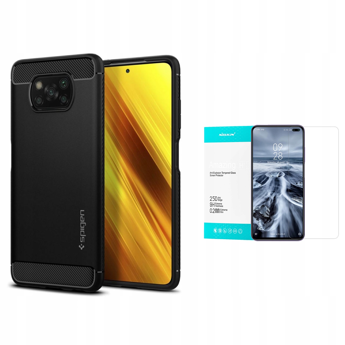 

Spigen Etui Do Xiaomi Poco X3 Nfc + Szkło Nillkin